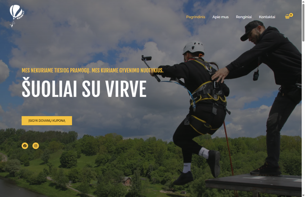 Krisk svetainės vaizdas
